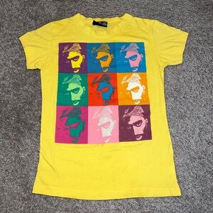 Tupac Yellow Graphic T-Shirt